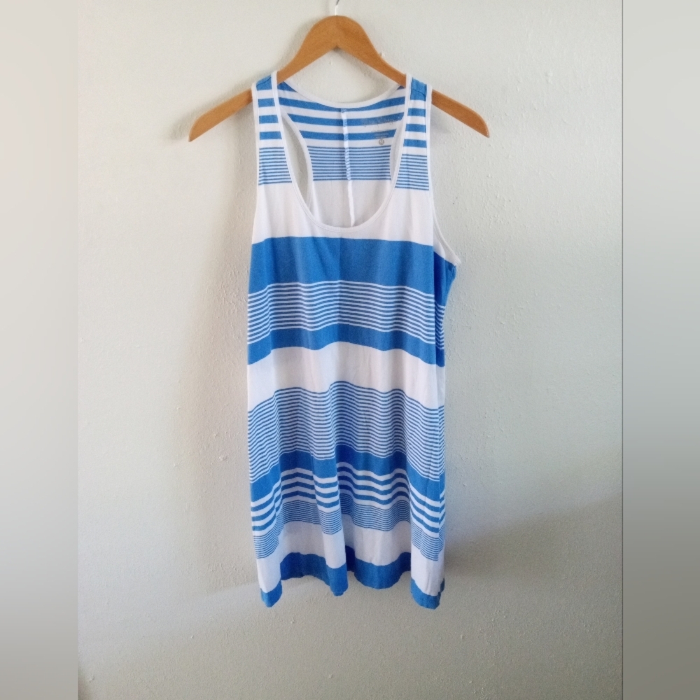 LILLY PULITZER "Melle" Bay Blue Coconut Stripe Pullover Dress | M - Picture 4 of 8